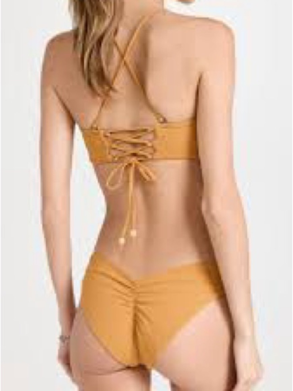 Everything but Water Mustard Yellow Reversible Two-Piece Bikini Set